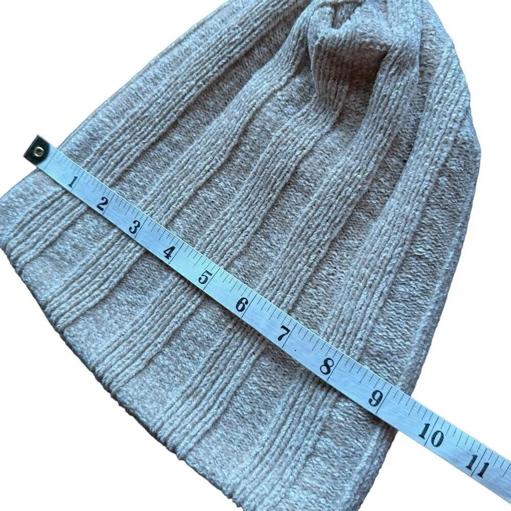Eddie Bauer Beige Unisex Acrylic Beanie and Scarf Set One Size 2 Piece